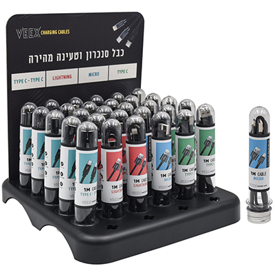 כבל 1 מטר - טיוב - 30 יח'
