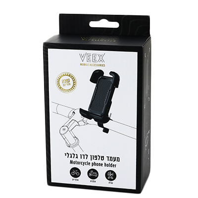 מעמד טלפון לדו גלגלי - תופסן מכני - 1 יח'