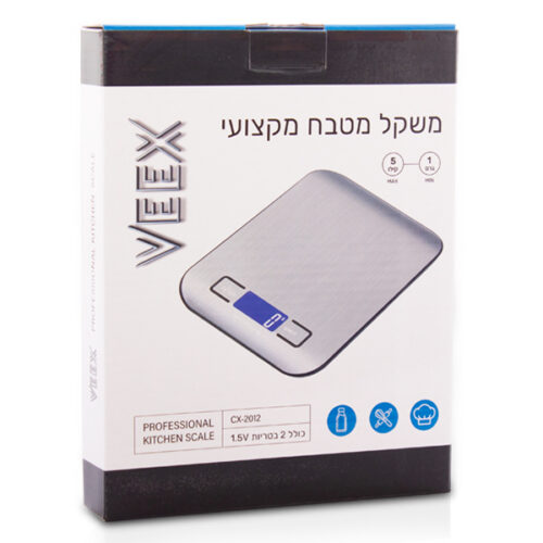 משקל מטבח מקצועי 1 גר' - 5 ק"ג וויקס