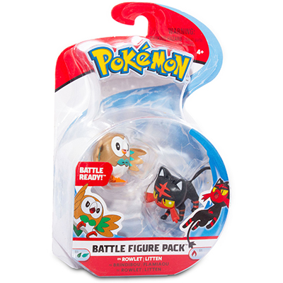 דמויות פוקימון Rowlet/Litten מעורב 5 - 1 יח'