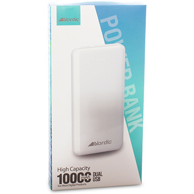 סוללת גיבוי 10,000mah נורדיק - 1 יח'