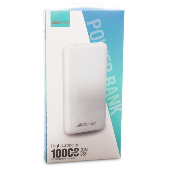 סוללת גיבוי 10,000mah נורדיק - 1 יח'