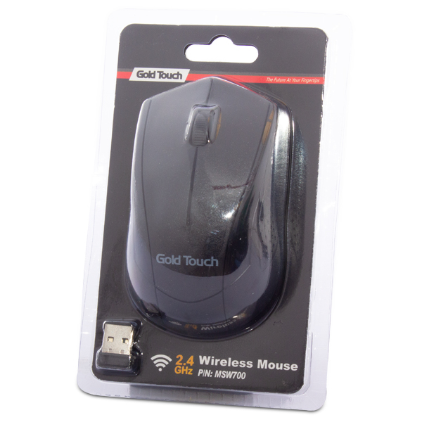 עכבר אלחוטי Gold Touch כולל סוללות - 1 יח'