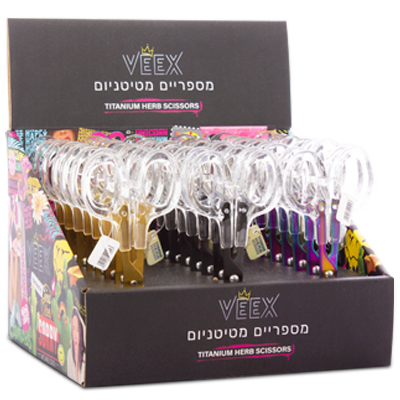 מספריים טיטניום 3 צבעים וויקס - מארז 24 יח'