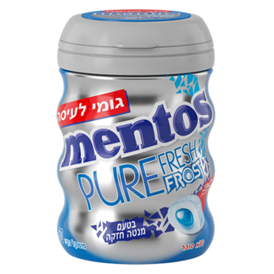 מסטיק מנטוס פרוסט מנטה 60 גר' בקבוק - מארז 6 יח'