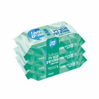מגבונים לחים נשטפים באסלה 40 יח' - מארז 3 יח'