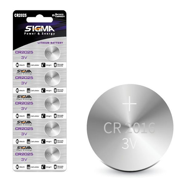 סוללה כפתור ליתיום 3 וואט CR 2016 סיגמא