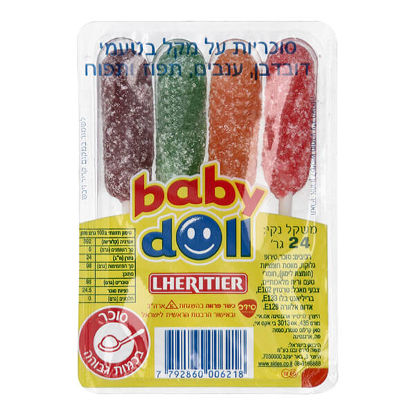 סוכריות לקקן בייבי דול רביעייה - מארז 48 יח'