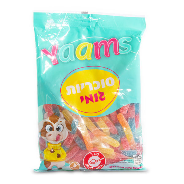 גומי נחש מצופה סוכר יאמס שקית 500 גרם