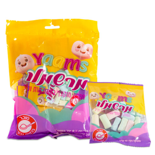 מרשמלו יאמס תות וניל בשקית 10 גרם - מארז 8 יח'