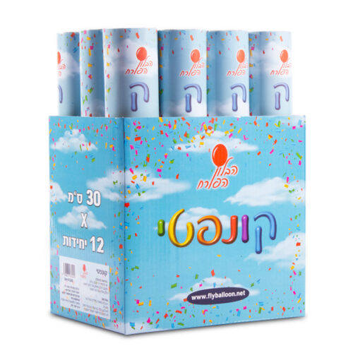 קונפטי 30 ס"מ - מארז 12 יח'