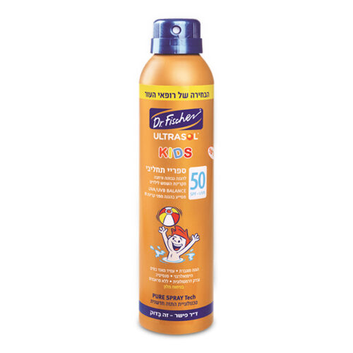 ספריי הגנה תחליבי לילדים ד"ר פישר 200 מ"ל SPF 50