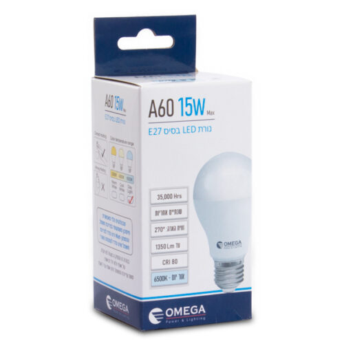 לד 15W A60 אור יום אריזת קופסה OMEGA E27