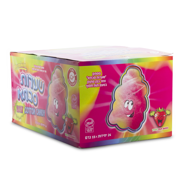 שערות סבתא בטעם תות חמוץ - מארז 24 יח'