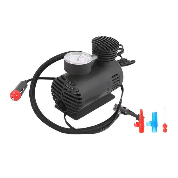 מדחס אוויר 12V פלסטיק 250PSI כולל שעון לחץ OMEGA