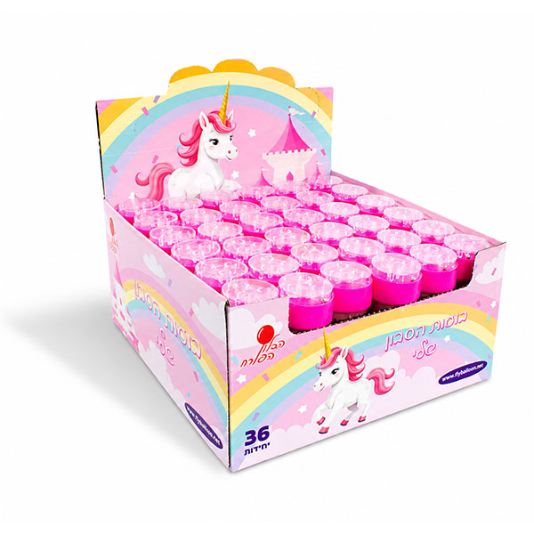 בועות סבון יוניקורן - מארז 36 יח'