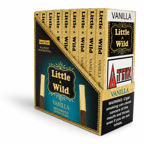 סיגרלות Little & Wild ליטל אנד ווילד עם פיית פלסטיק וניל - מארז 10 יח'
