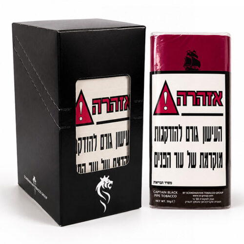 טבק למקטרת 50 גרם Cherry Capitan Black - מארז 5 יח'