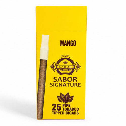 סיגרלות SABOR מנגו עם פיית פלסטיק 25 יח'