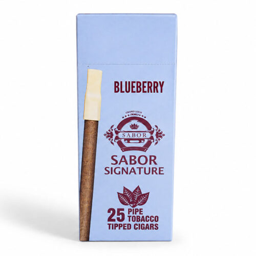 סיגרלות SABOR אוכמניות עם פיית פלסטיק 25 יח'