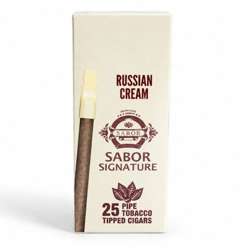 סיגרלות SABOR קרם רוסי עם פיית פלסטיק 25 יח'