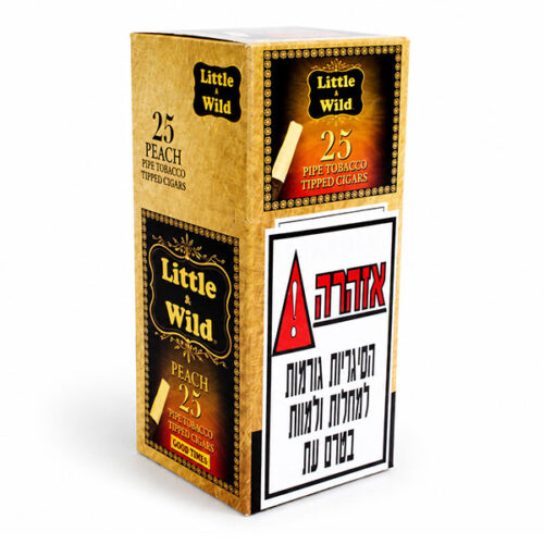 סיגרלות Little & Wild אפרסק עם פיית פלסטיק 25 יח'