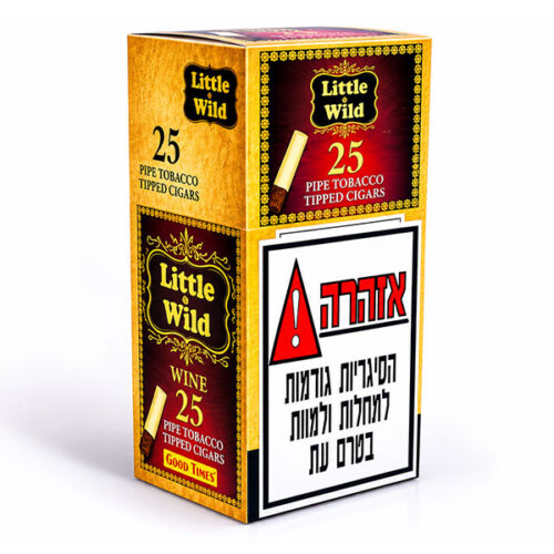 סיגרלות Little & Wild יין עם פיית פלסטיק 25 יח'