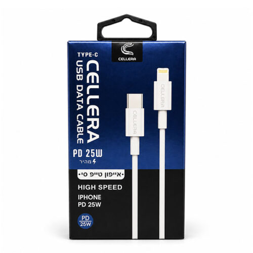 כבל CELLERA אייפון 25W PD