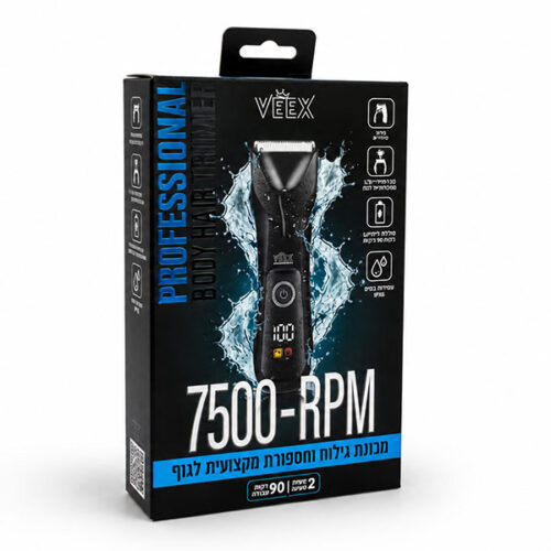 מכונת תספורת לגוף מקצועי עמיד למים ויקס 7500 RPM
