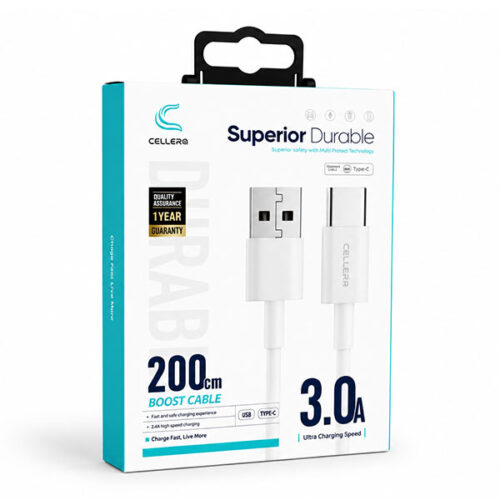 כבל קלוע USB to Type C מטר 2